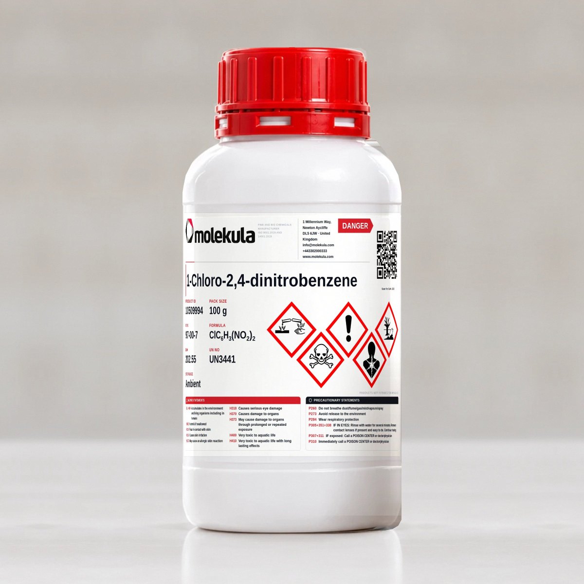 1-Chloro-2,4-dinitrobenzene, 100 g pack