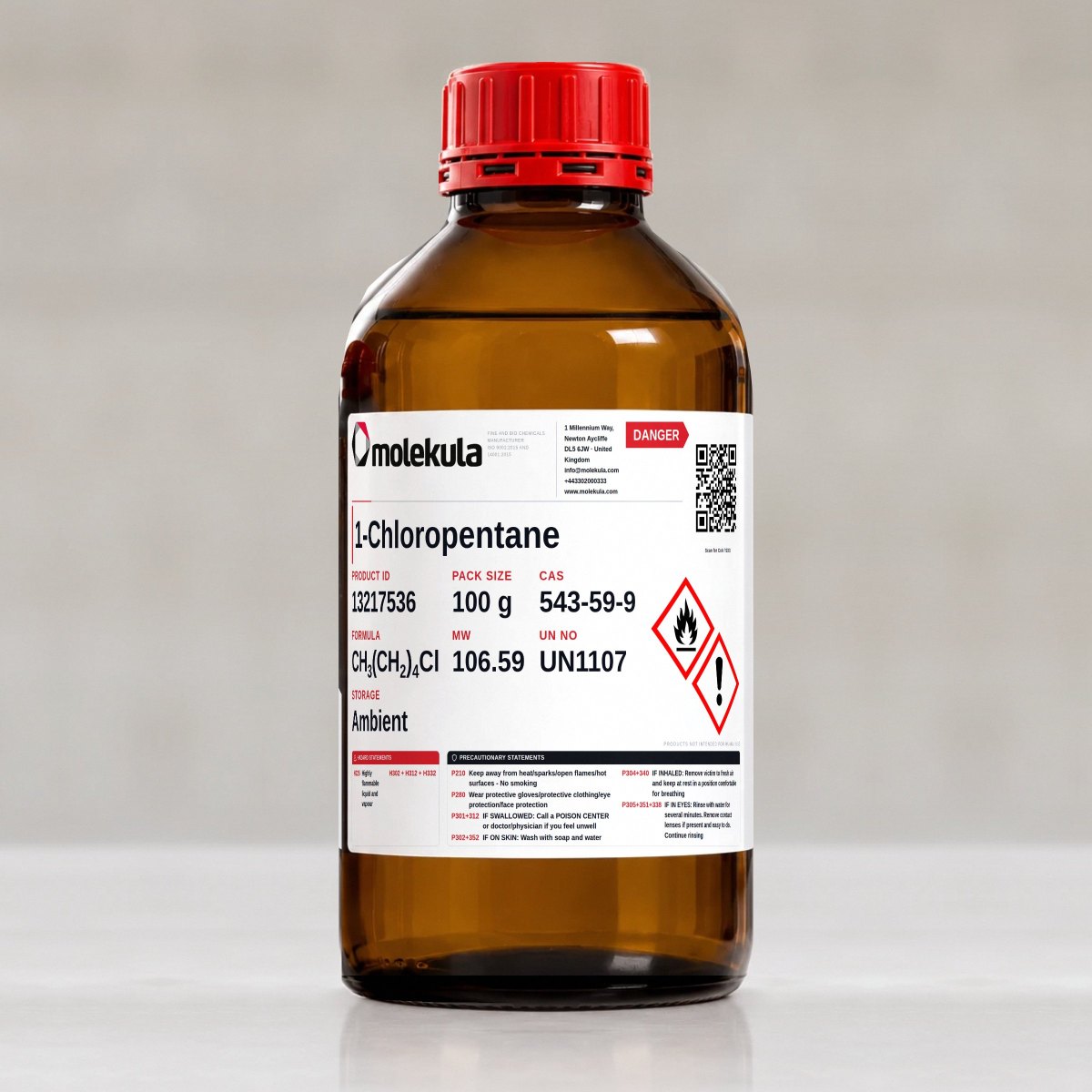 1-Chloropentane, 100 g pack