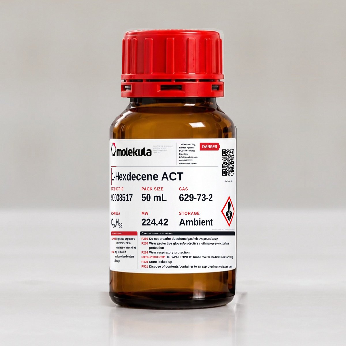 1-Hexadécène ACT, conditionnement 50 mL