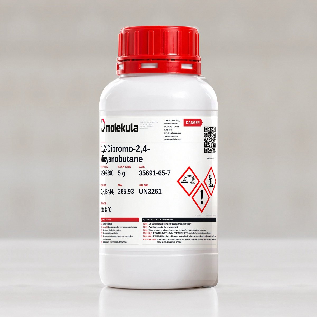 1,2-Dibromo-2,4-dicyanobutane, 5 g pack