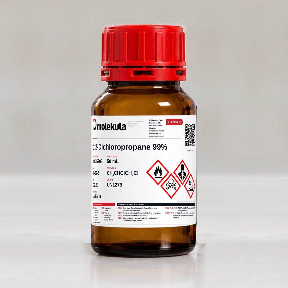 1,2-Dichloropropane 99%, 50 mL pack