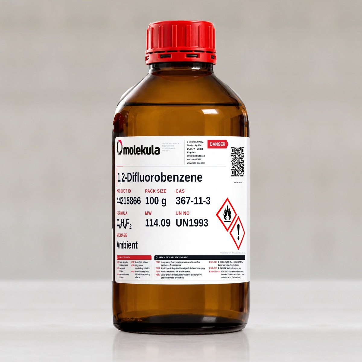 1,2-Difluorobenzene, 100 g pack