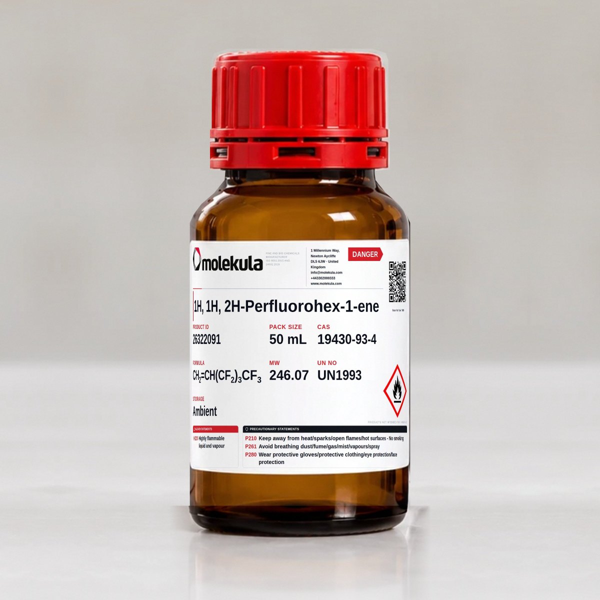 1H, 1H, 2H-Perfluorohex-1-ene, 50 mL pack