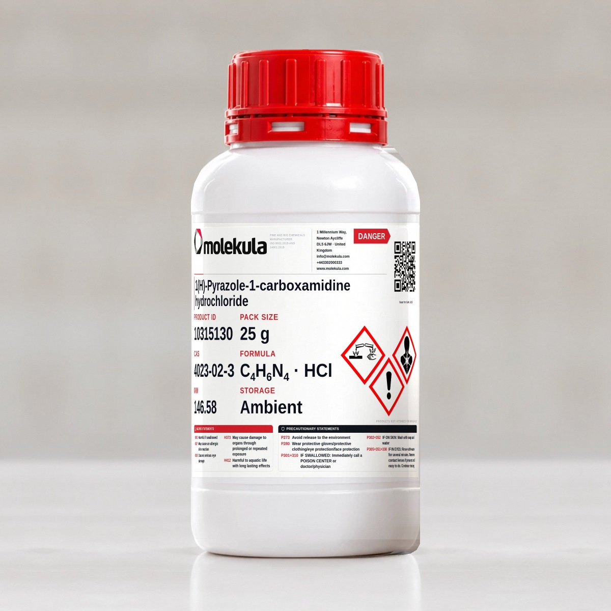 1(H)-Pyrazole-1-carboxamidine hydrochloride, 25 g pack