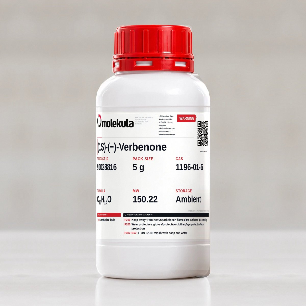 (1S)-(−)-Verbenone, 5 g pack
