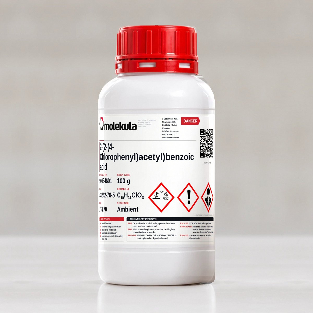 2-(2-(4-Chlorophenyl)acetyl)benzoic acid, 100 g pack