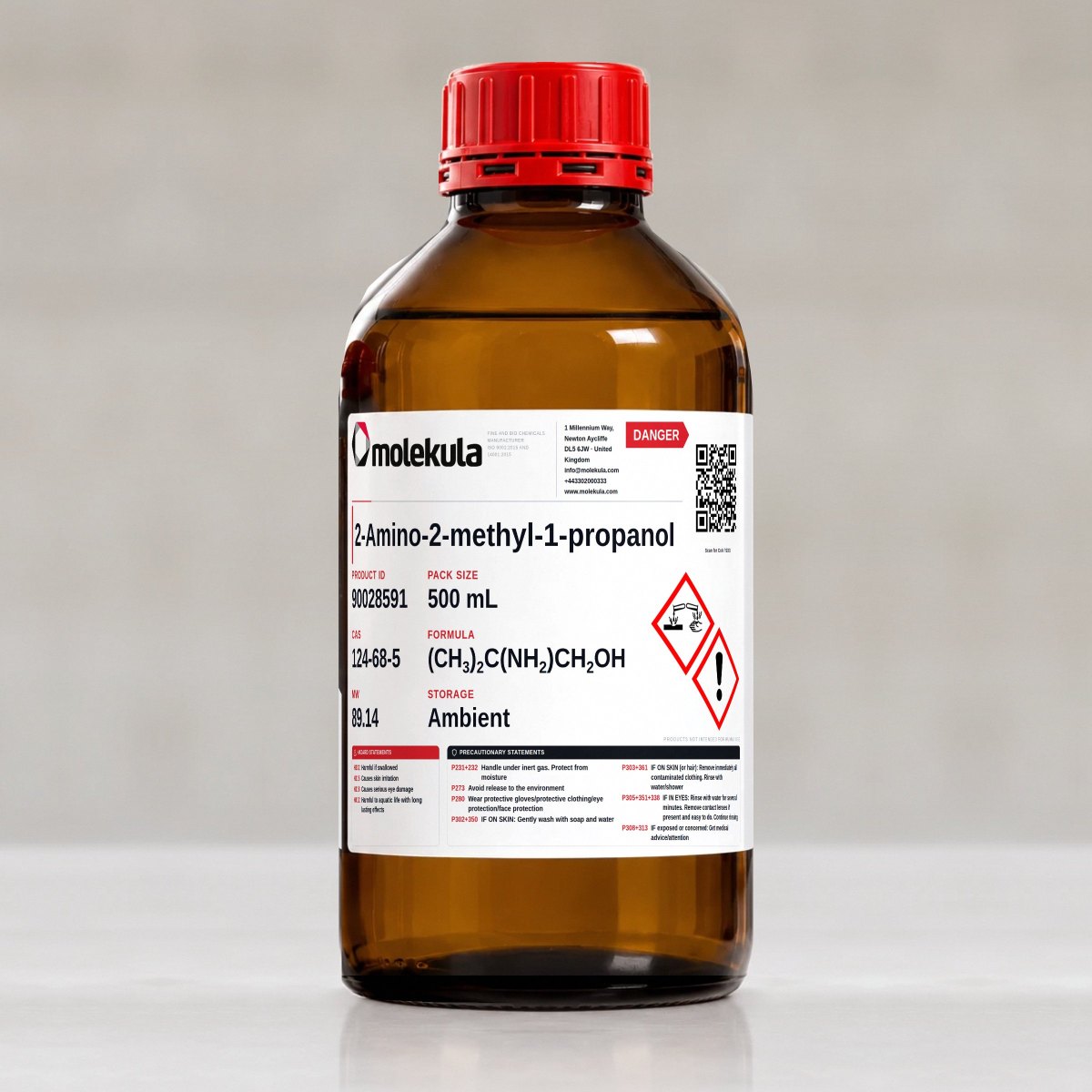 2-Amino-2-methyl-1-propanol, 500 mL pack