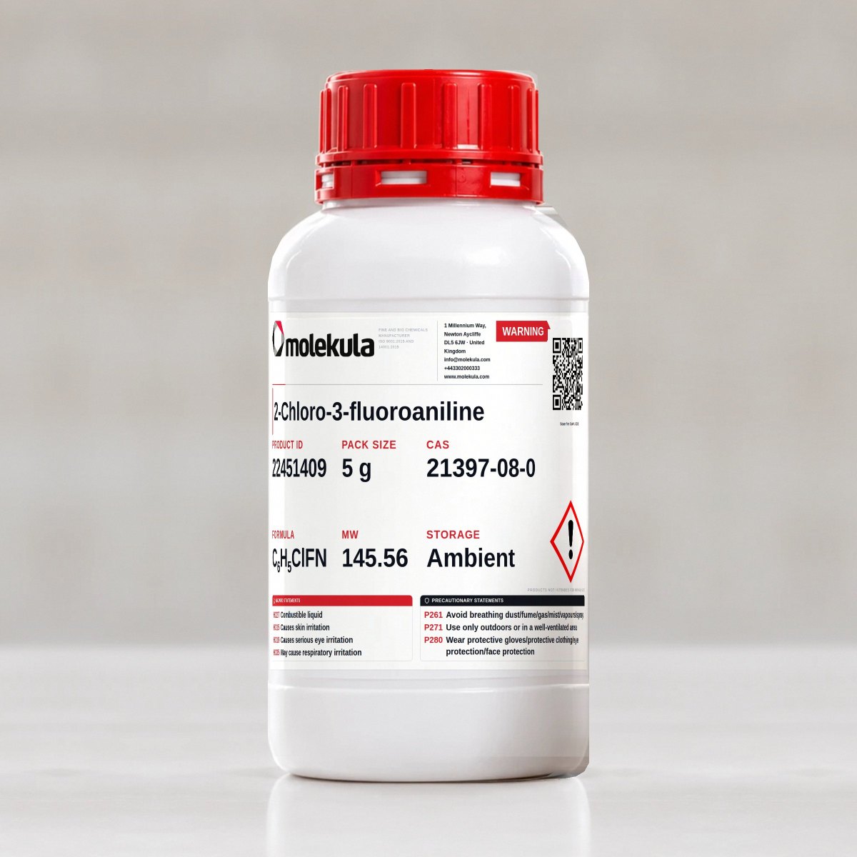 2-Chloro-3-fluoroaniline, 5 g pack