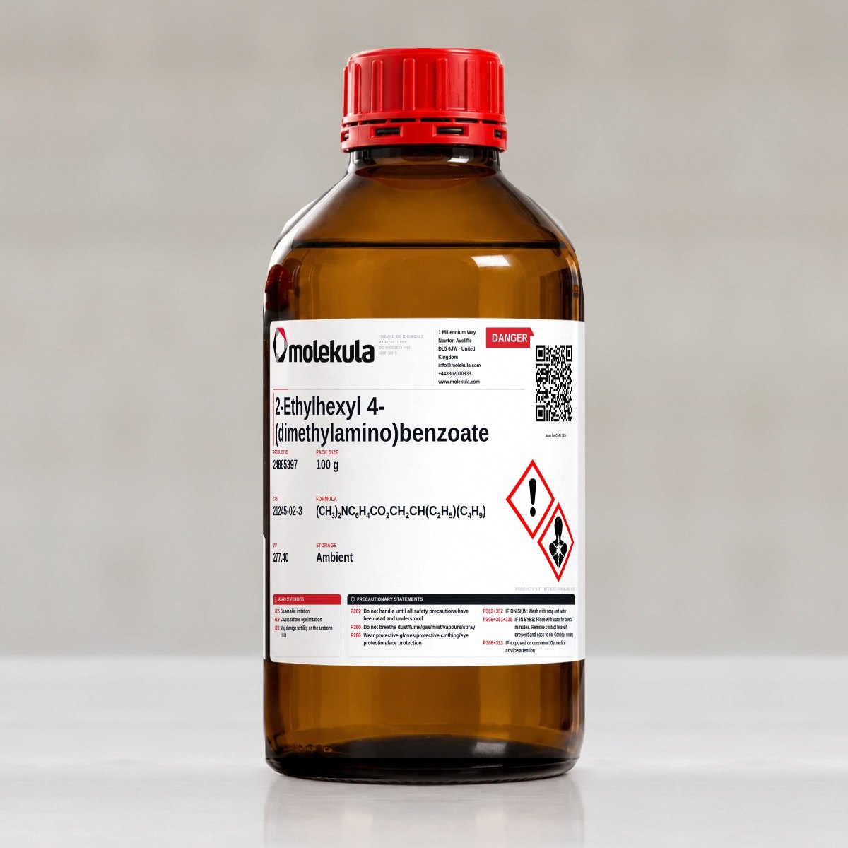 2-Ethylhexyl 4-(dimethylamino)benzoate, 100 g pack