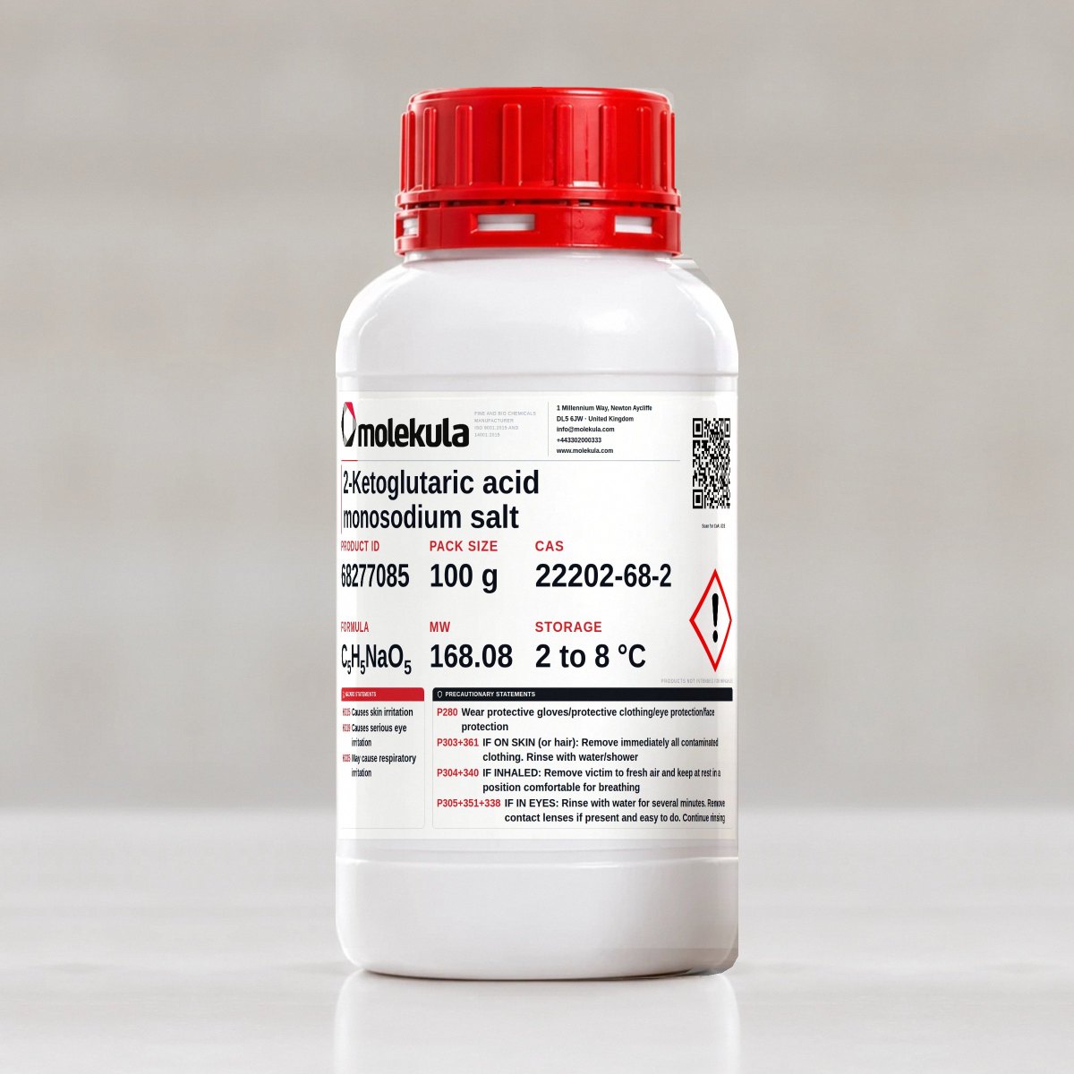 2-Ketoglutaric acid monosodium salt, 100 g pack