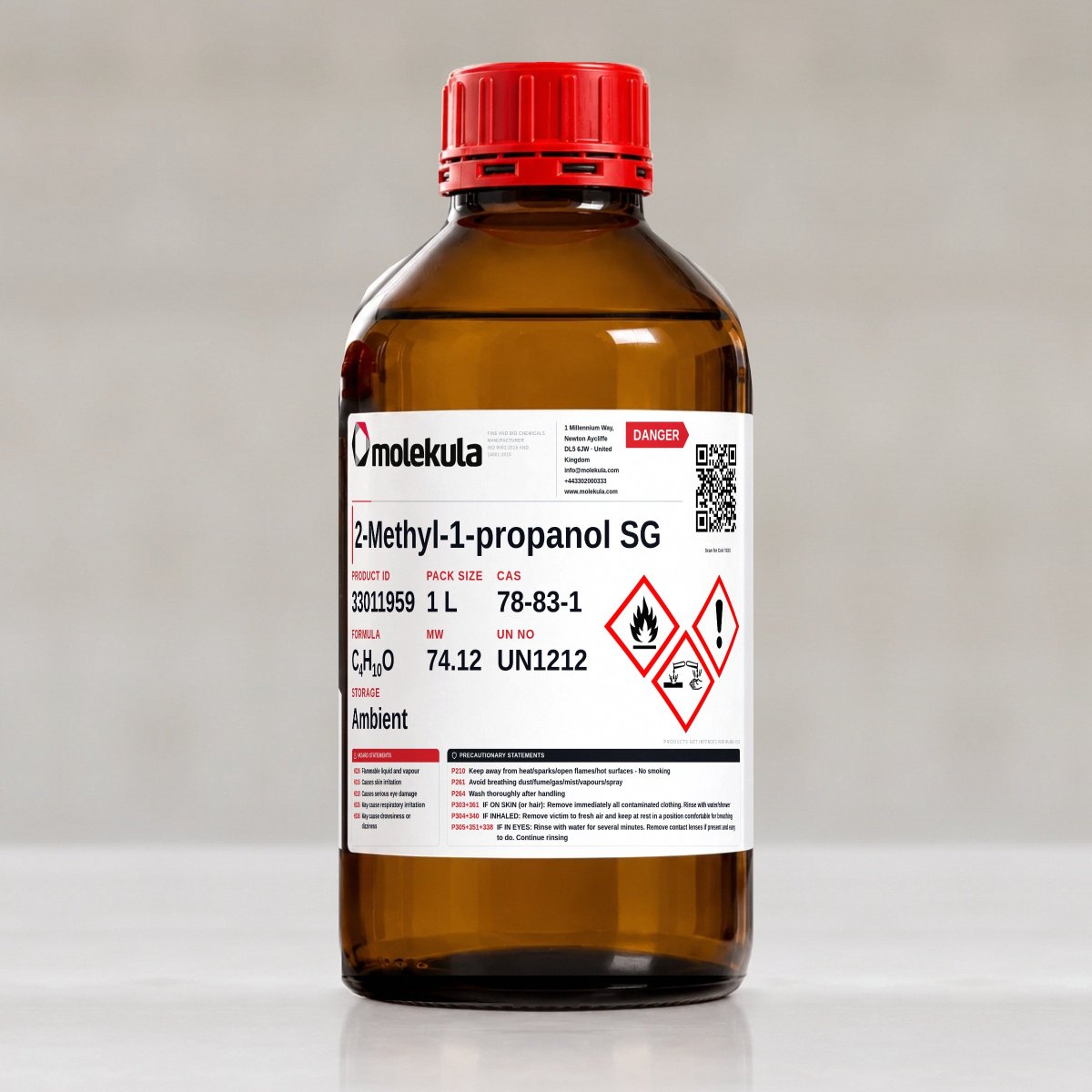 2-Methyl-1-propanol SG, 1 L pack