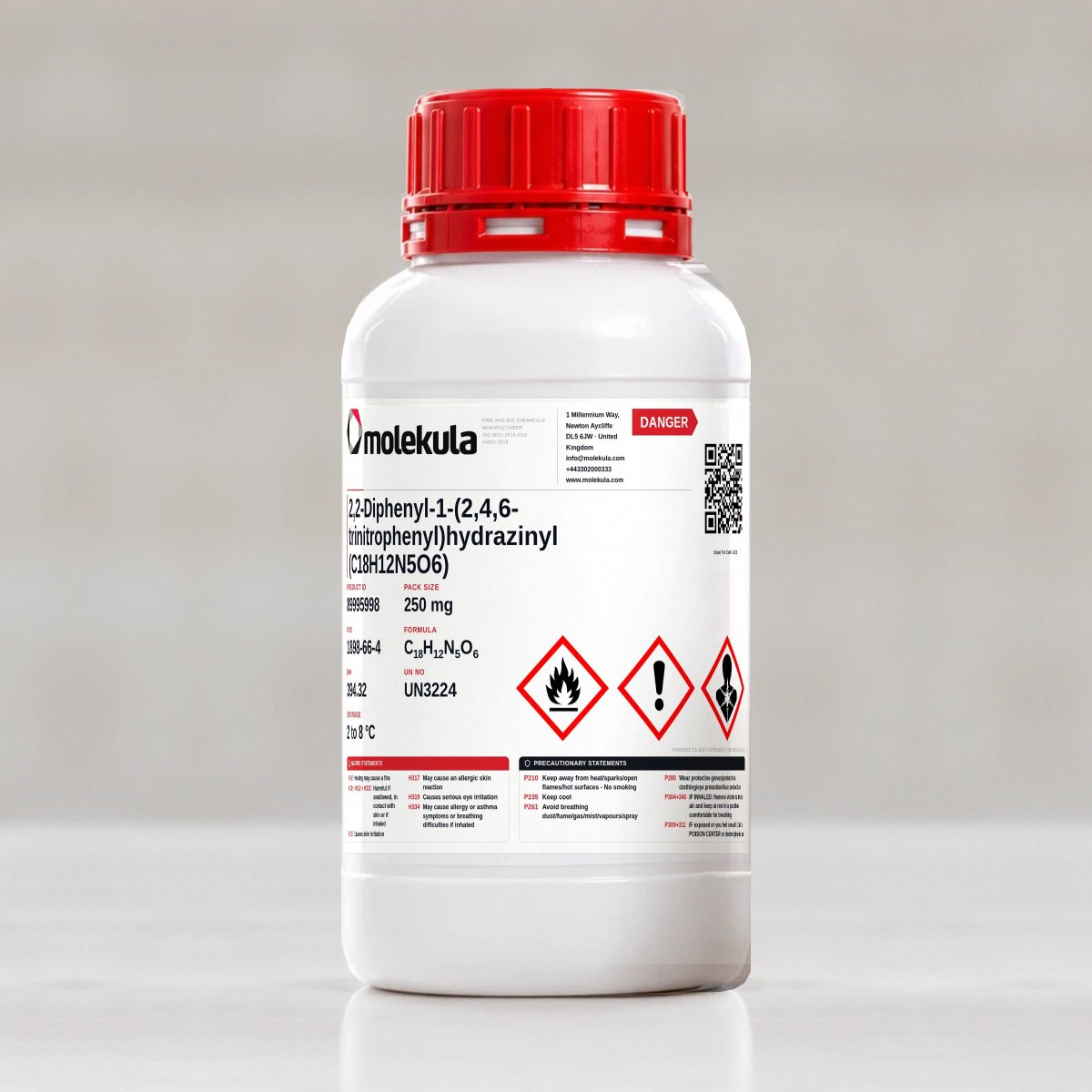 2,2-Diphenyl-1-(2,4,6-trinitrophenyl)hydrazinyl (C18H12N5O6)