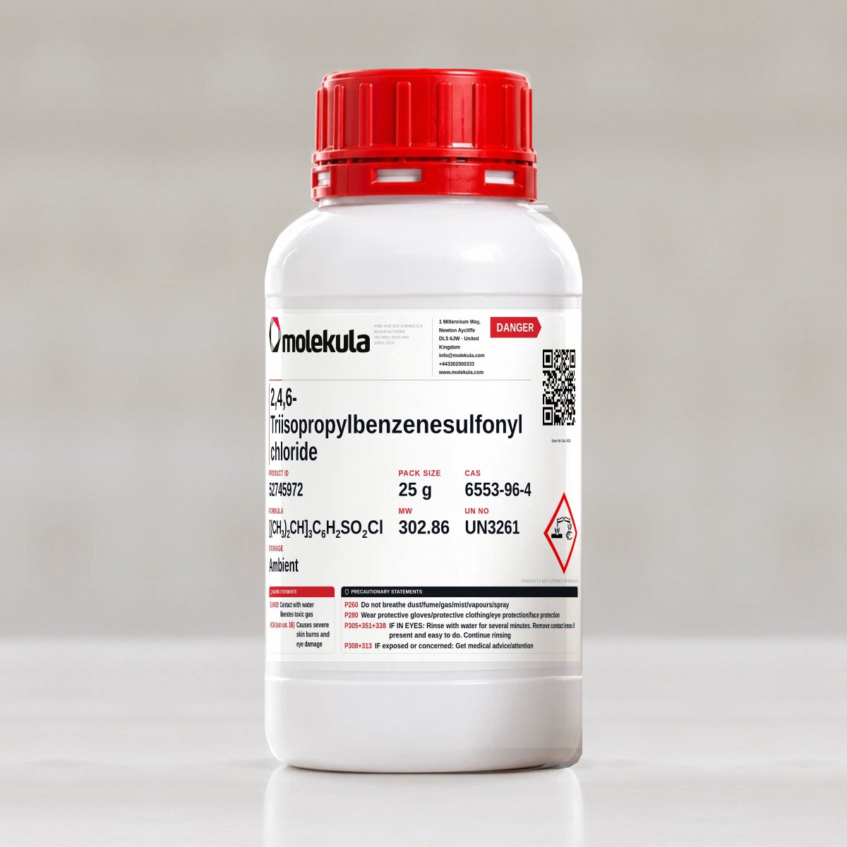 2,4,6-Triisopropylbenzenesulfonyl chloride, 25 g pack