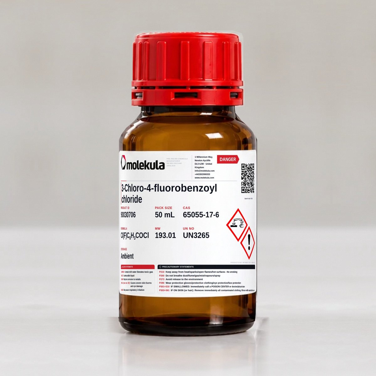 3-Chloro-4-fluorobenzoyl chloride, 50 mL pack