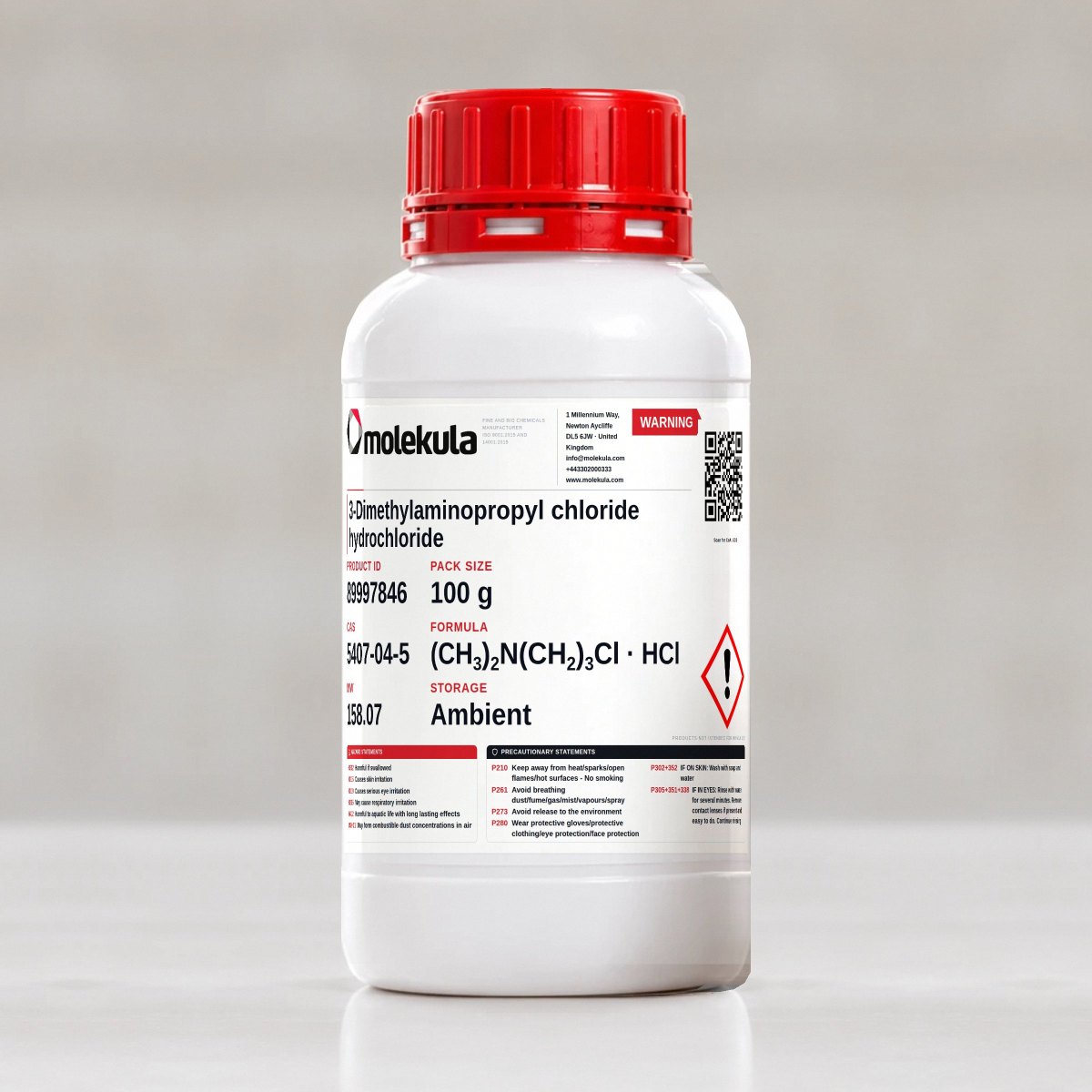 3-Dimethylaminopropyl chloride hydrochloride, 100 g pack