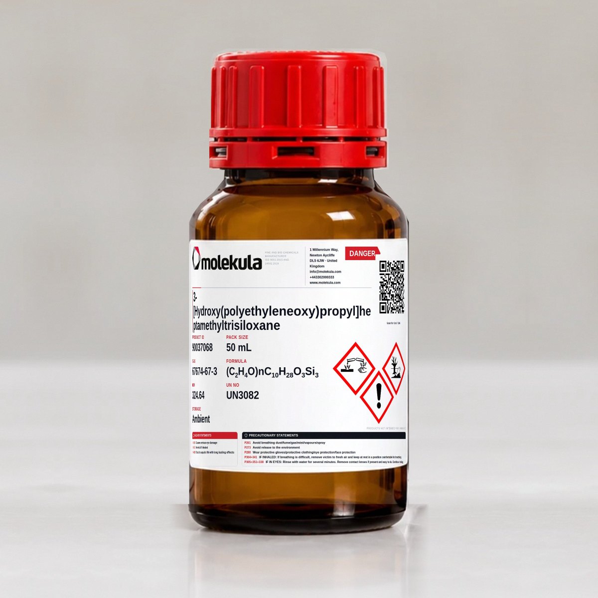 3-[Hydroxy(polyethyleneoxy)propyl]heptamethyltrisiloxane, 50 mL pack