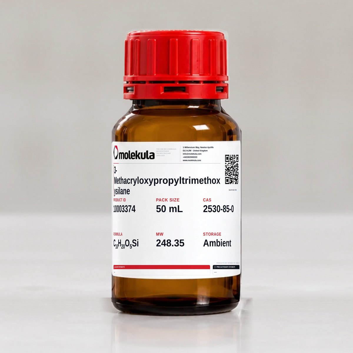 3-Methacryloxypropyltrimethoxysilane, 50 mL pack