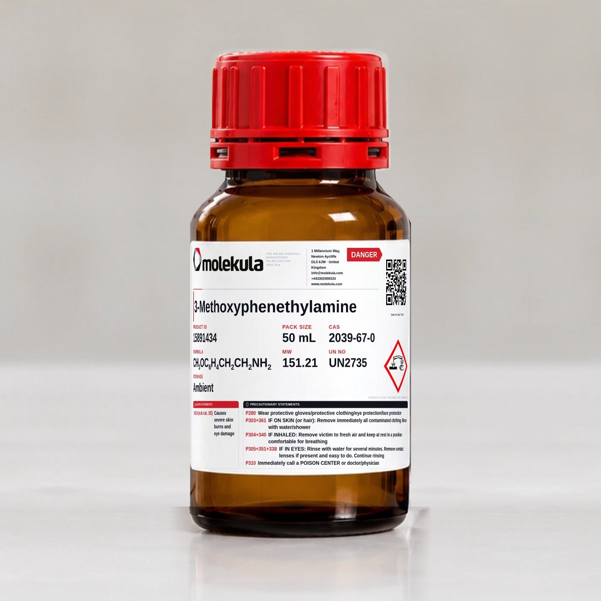 3-Methoxyphenethylamine, 50 mL pack