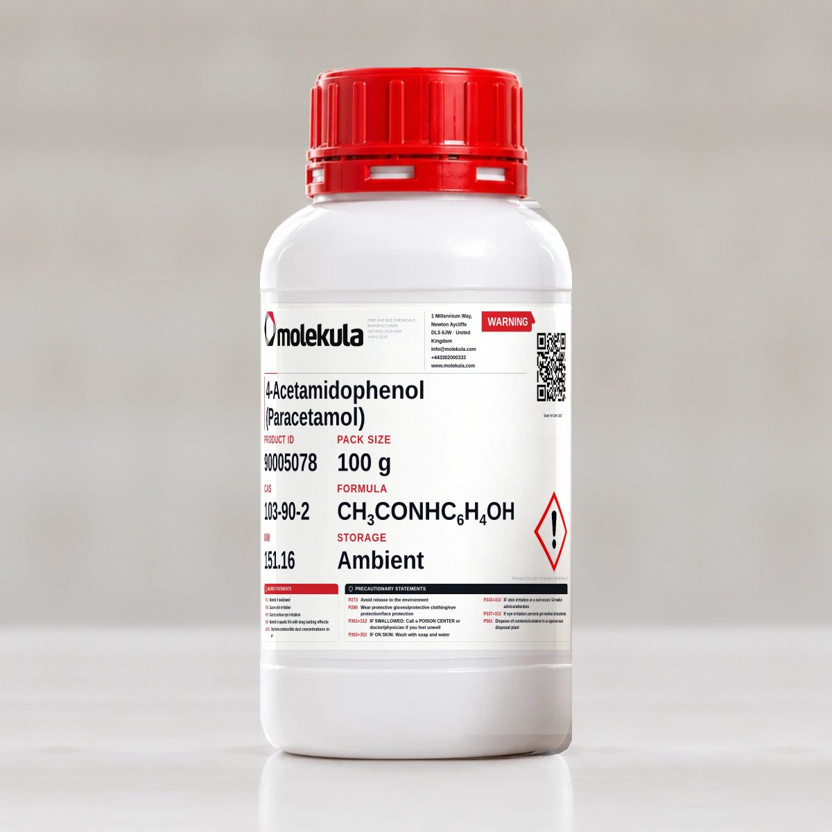 4-Acetamidophenol (Paracetamol), 100 g pack
