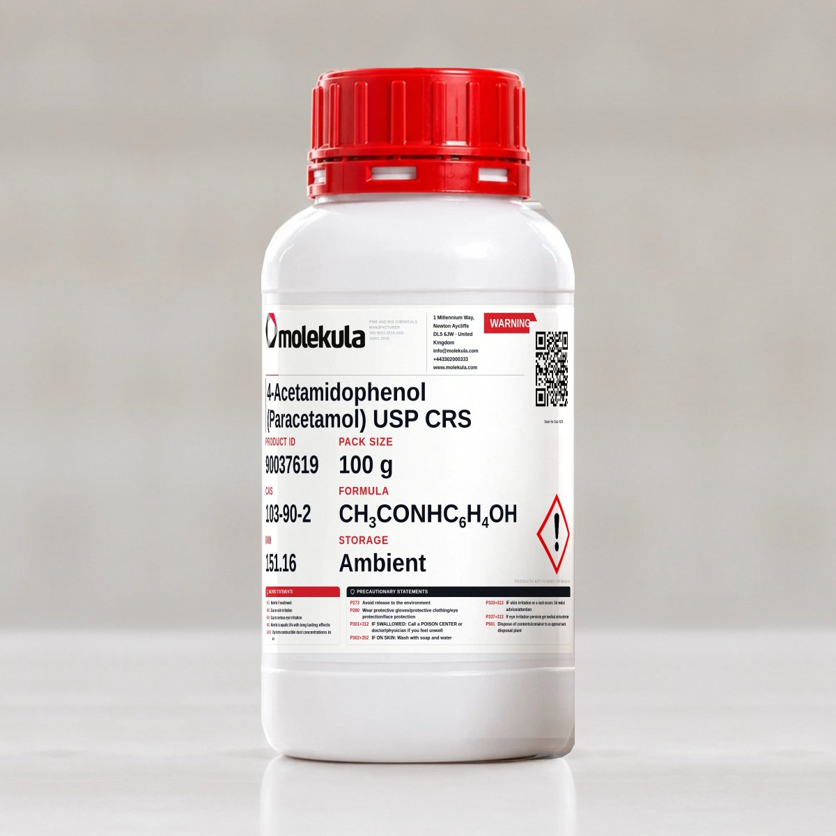 4-Acetamidophenol (Paracetamol) USP CRS, 100 g pack