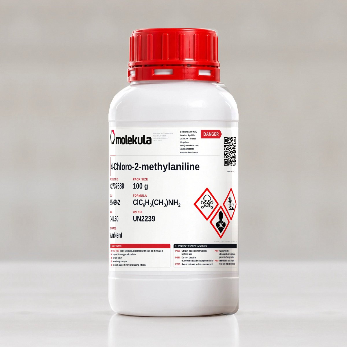 4-Chloro-2-methylaniline, 100 g pack