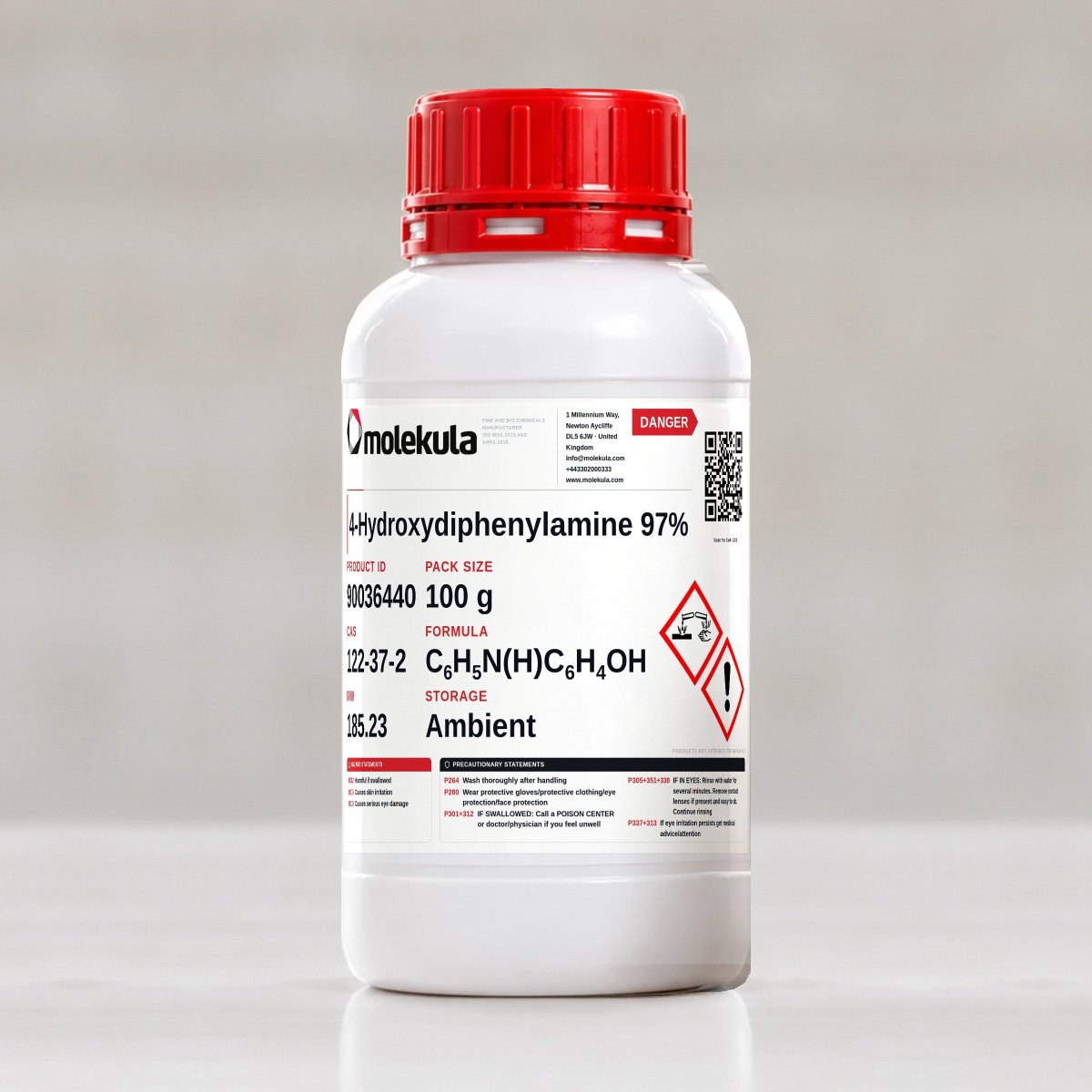 4-Hydroxydiphenylamine 97%, 100 g pack
