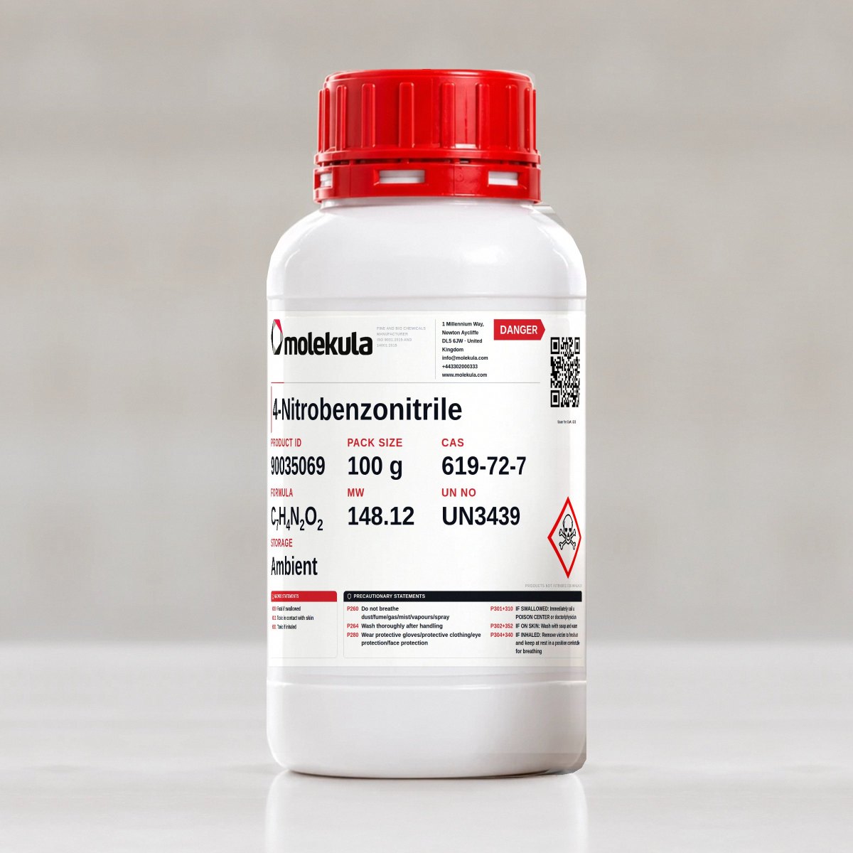 4-Nitrobenzonitrile, 100 g pack