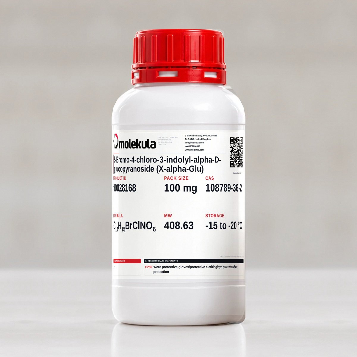 5-Bromo-4-chloro-3-indolyl-alpha-D-glucopyranoside (X-alpha-Glu), 100 mg pack