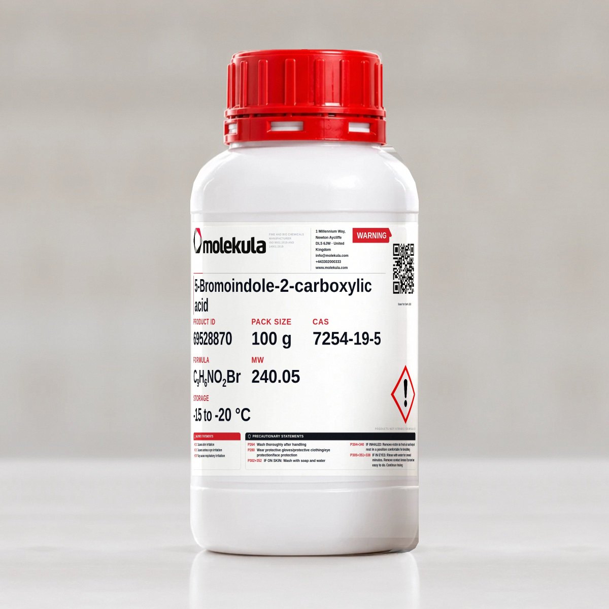 5-Bromoindole-2-carboxylic acid, 100 g pack