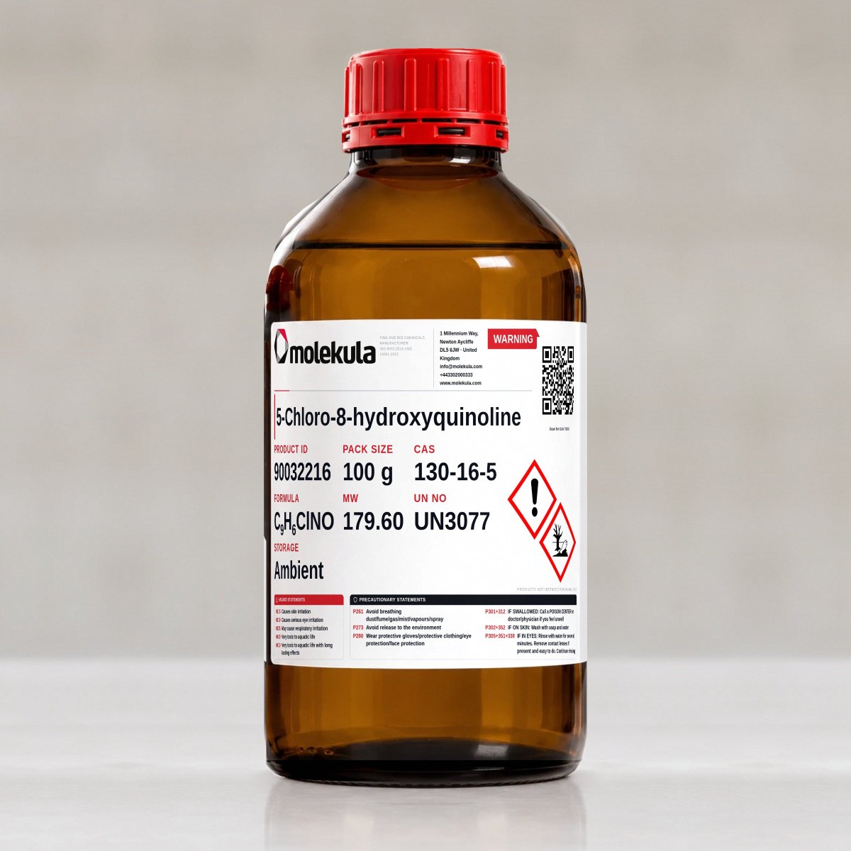 5-Chloro-8-hydroxyquinoline, 100 g pack