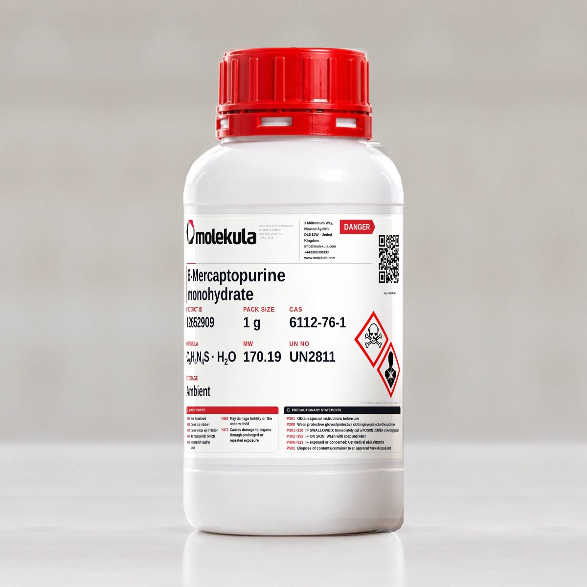 6-Mercaptopurine monohydrate, 1 g pack
