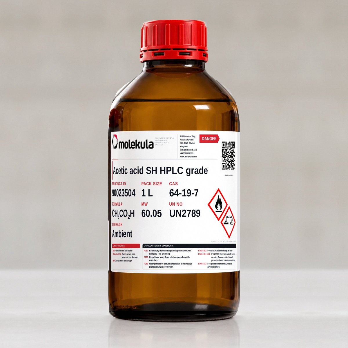 Acetic acid SH HPLC grade, 1 L pack