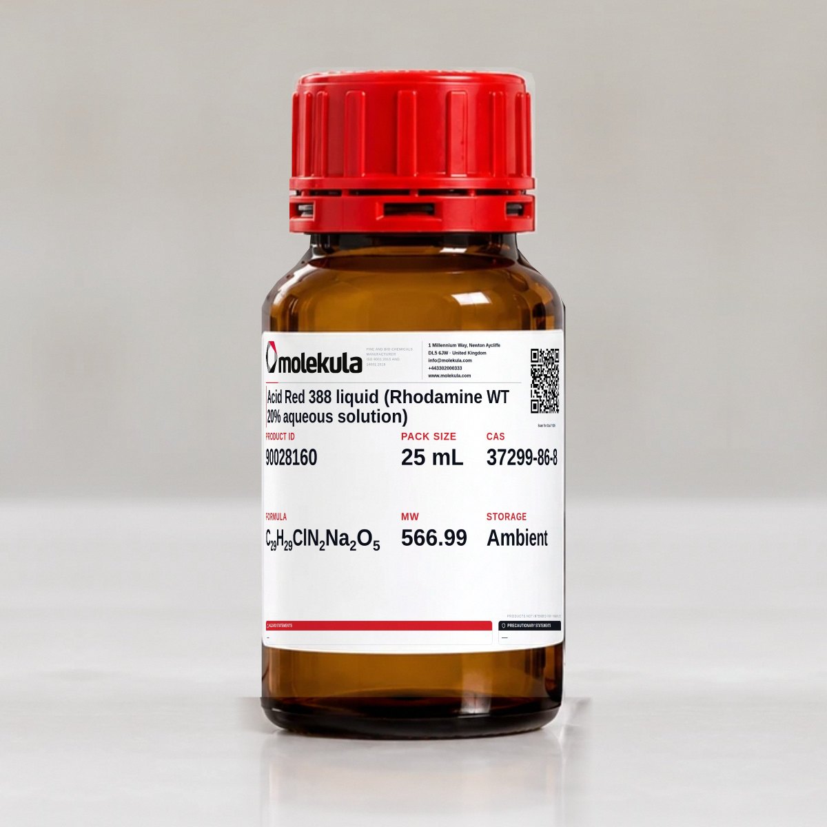 Acid Red 388 liquid (Rhodamine WT 20% aqueous solution), 25 mL pack