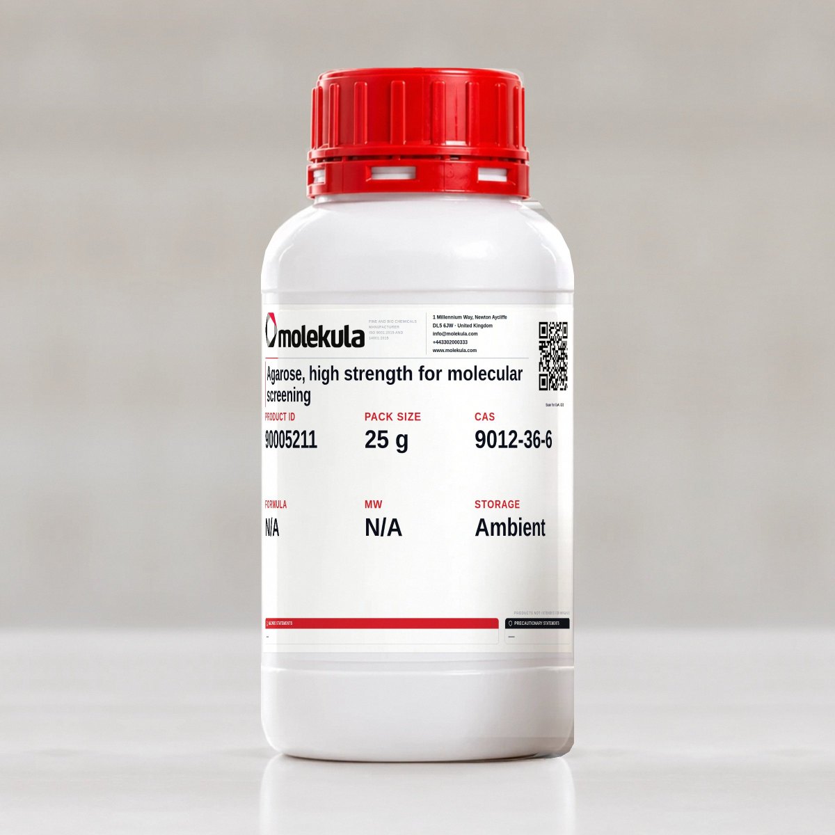 Agarose, high strength for molecular screening, 25 g pack