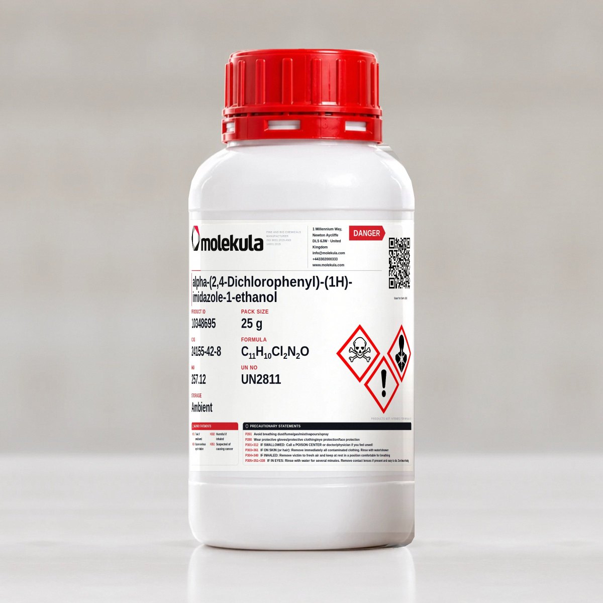 alpha-(2,4-Dichlorophenyl)-(1H)-imidazole-1-ethanol, 25 g pack