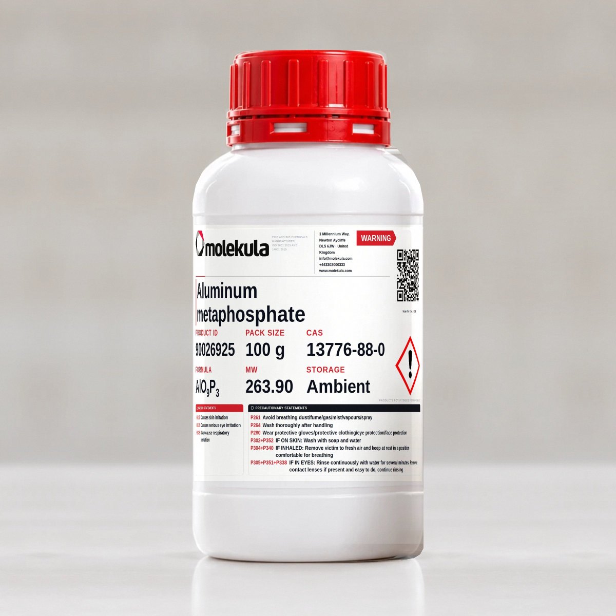 Aluminum metaphosphate, 100 g pack