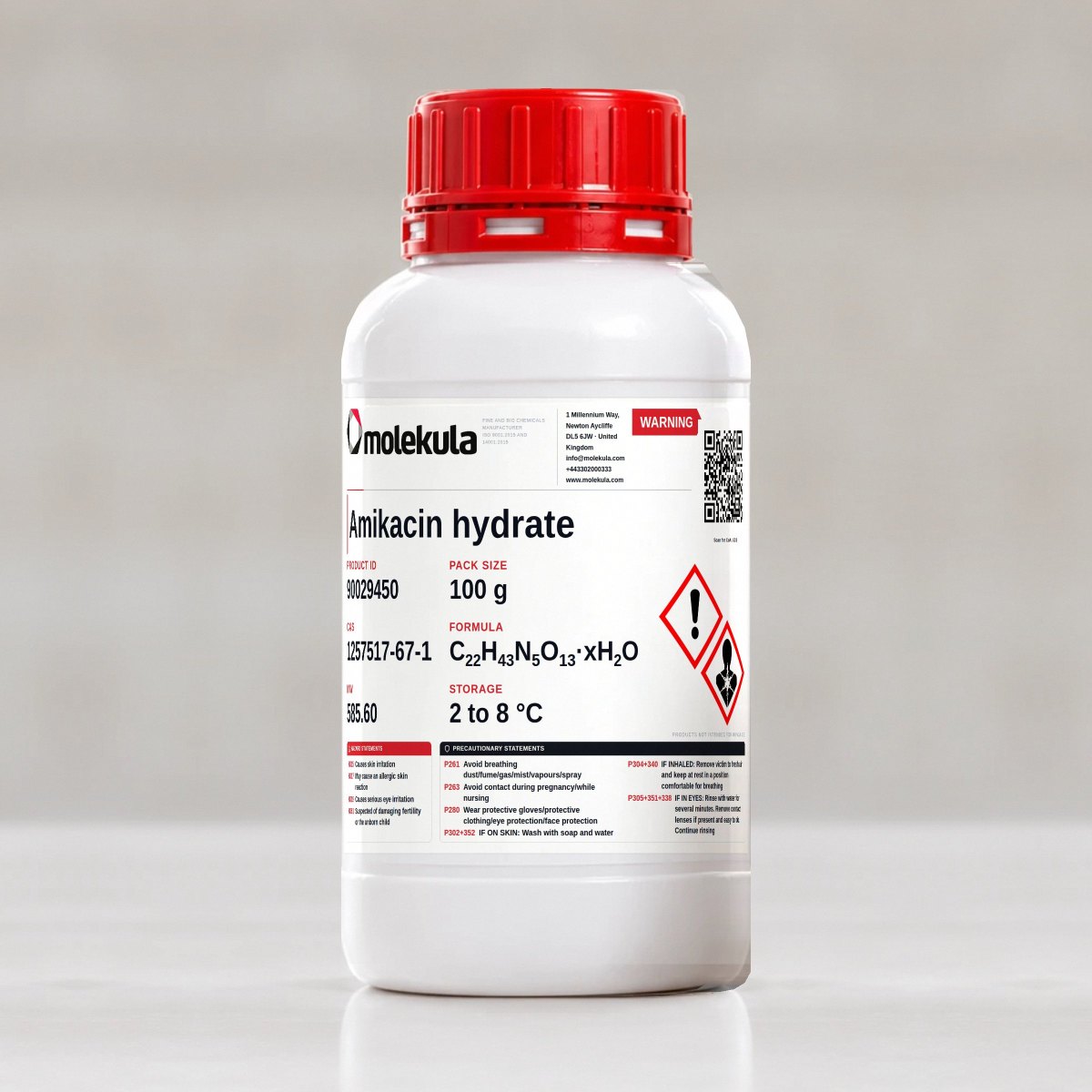 Amikacin hydrate, 100 g pack