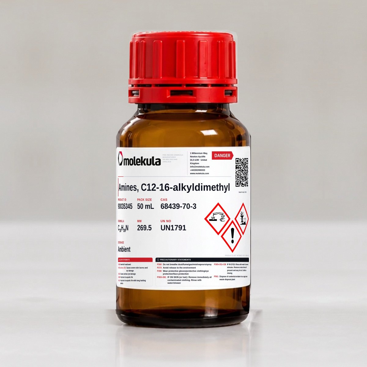Amines, C12-16-alkyldimethyl, 50 mL pack
