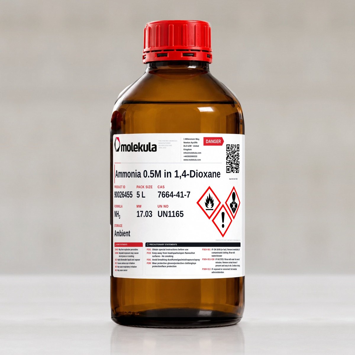 Ammonia 0.5M in 1,4-Dioxane, 5 L pack