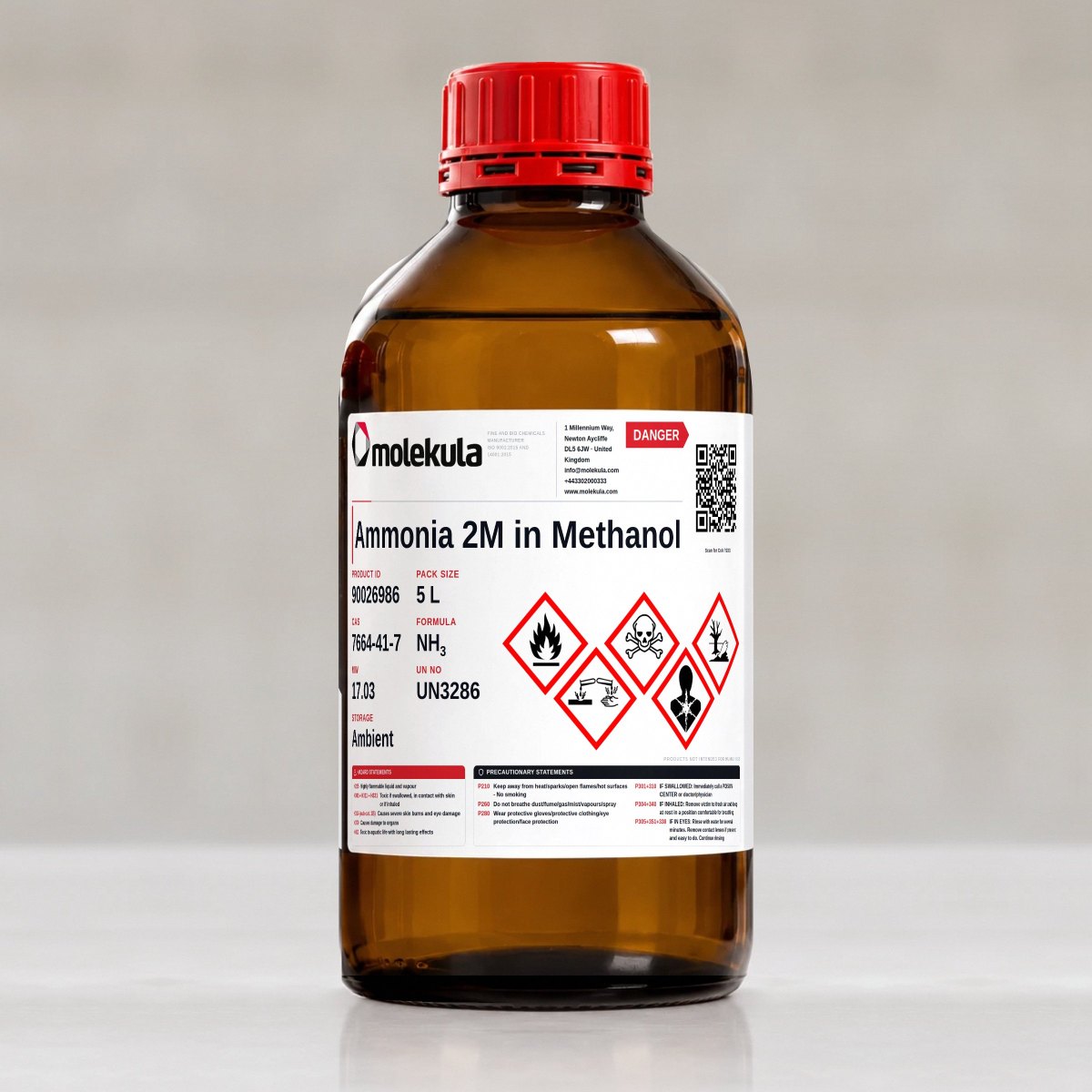 Ammonia 2M in Methanol, 5 L pack