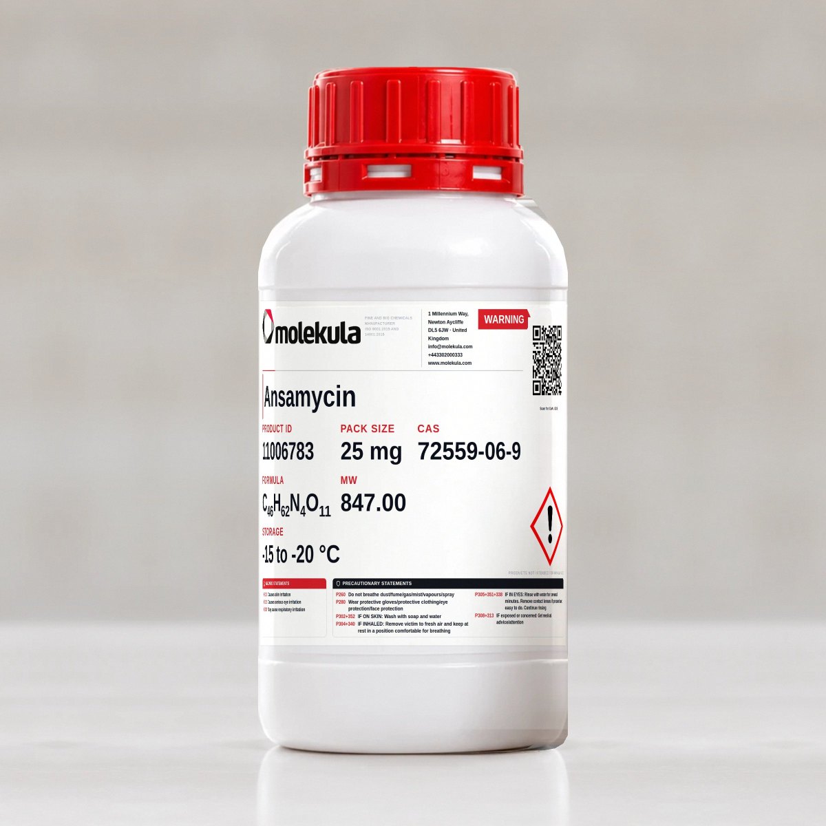 Ansamycin, 25 mg pack