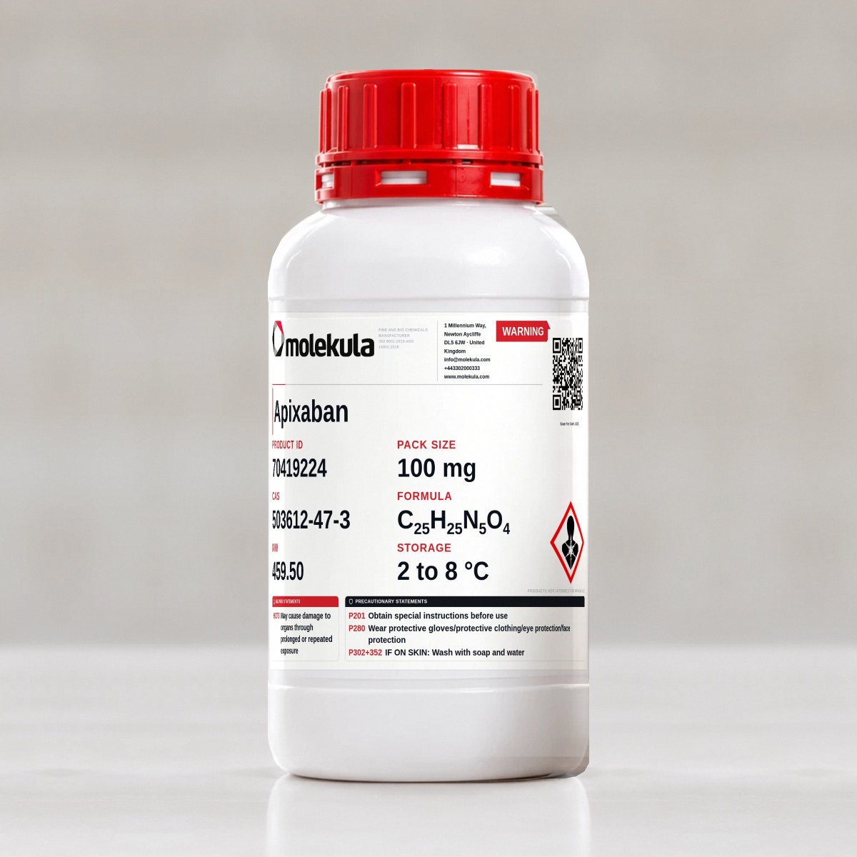 Apixaban, 100 mg pack