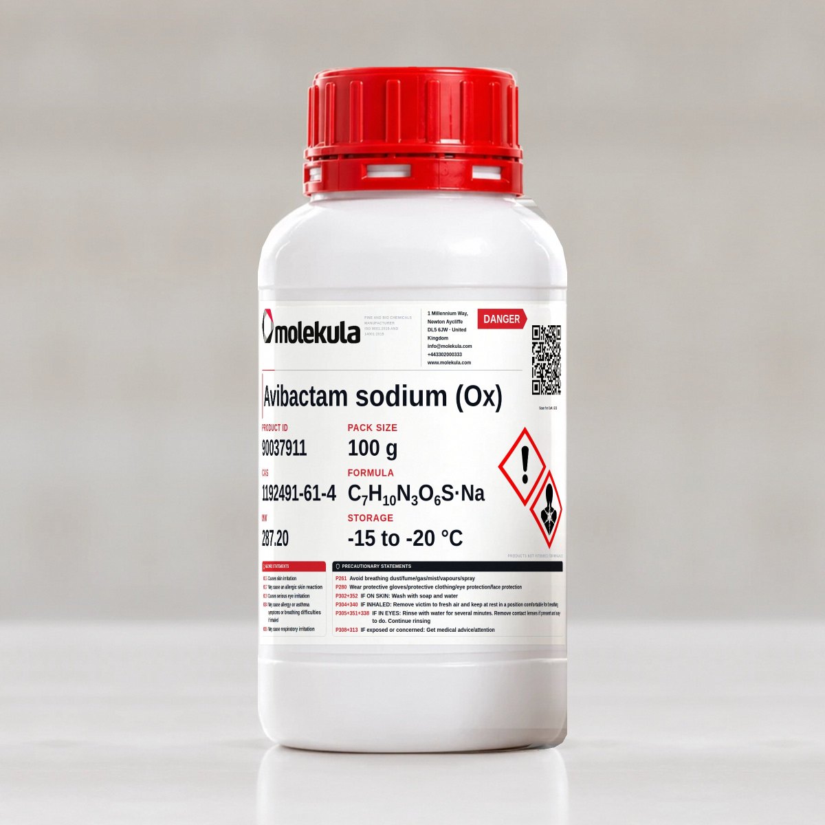 Avibactam sodium (Ox), 100 g pack