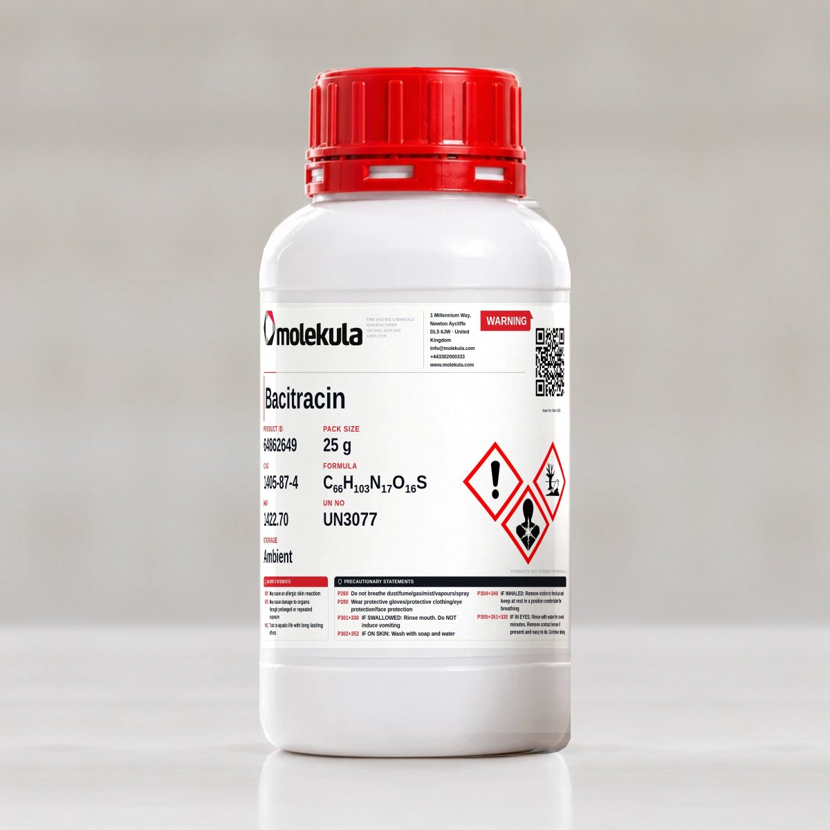Bacitracin, 25 g pack