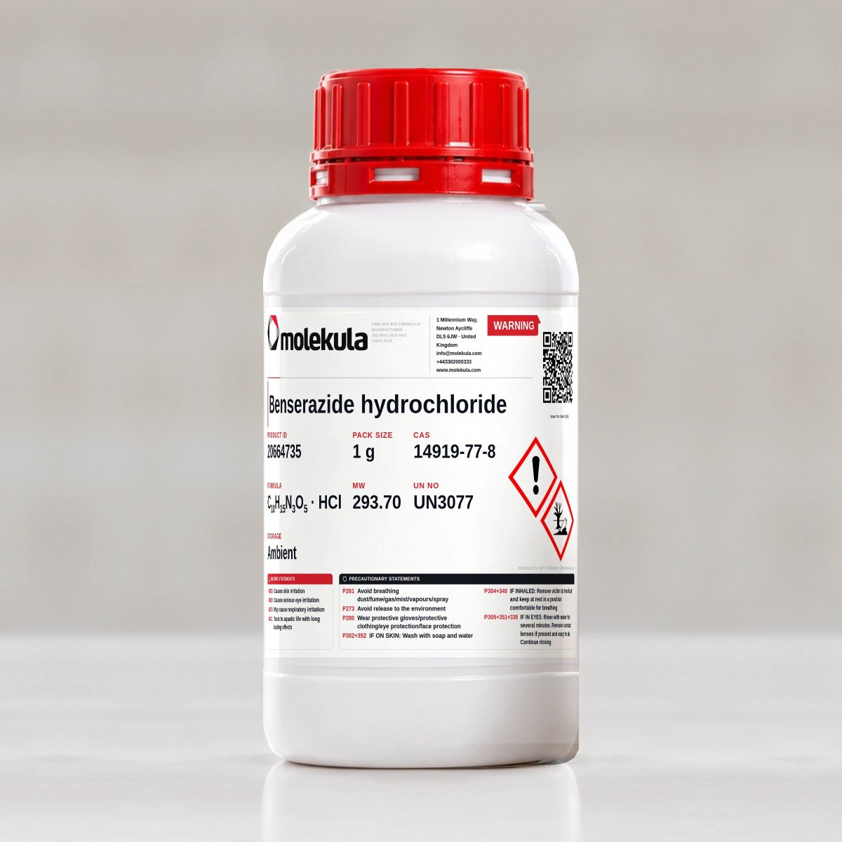 Benserazide hydrochloride, 1 g pack