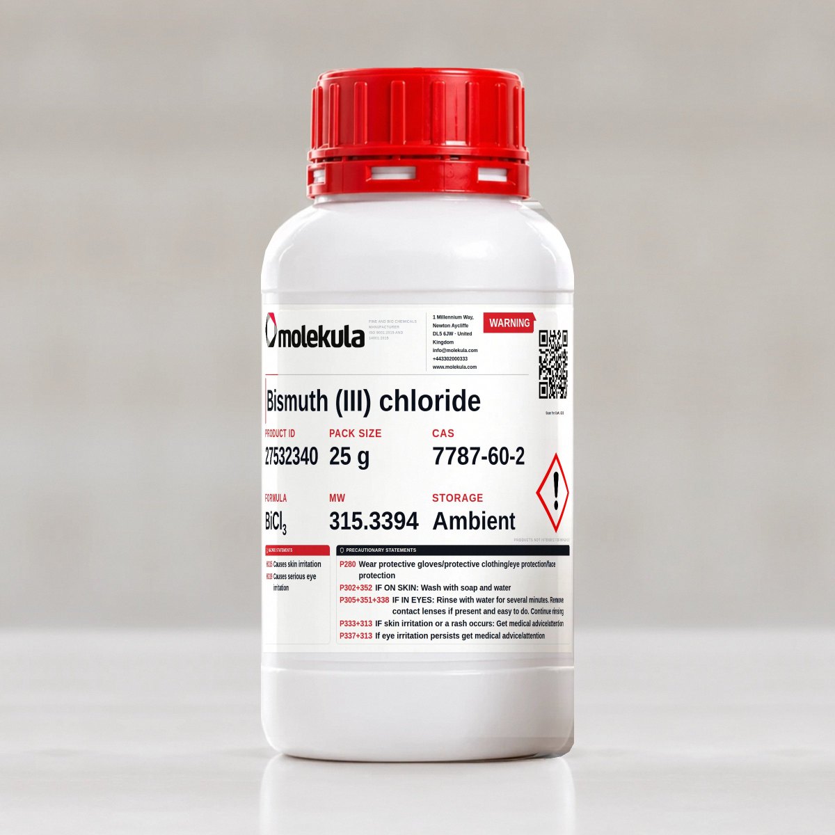 Bismuth (III) chloride, 25 g pack