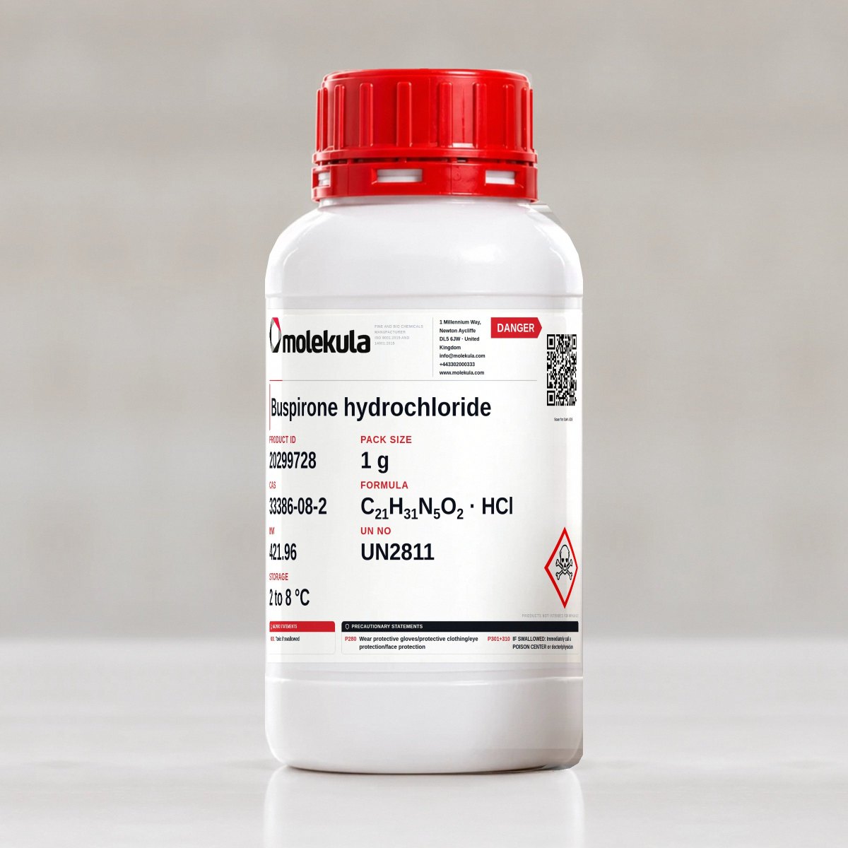 Buspirone hydrochloride, 1 g pack
