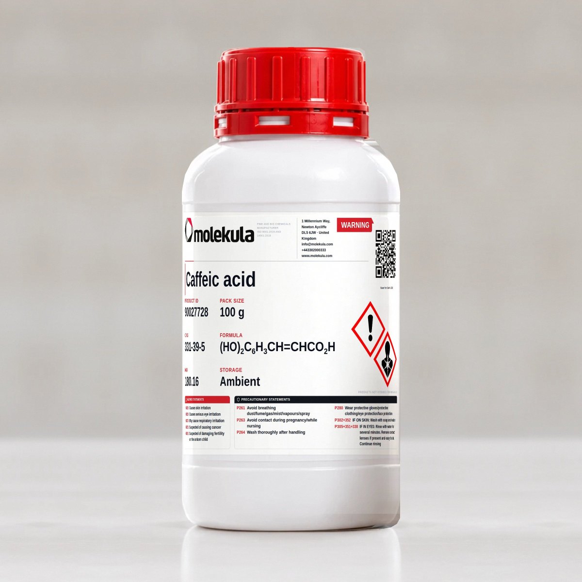 Caffeic acid, 100 g pack