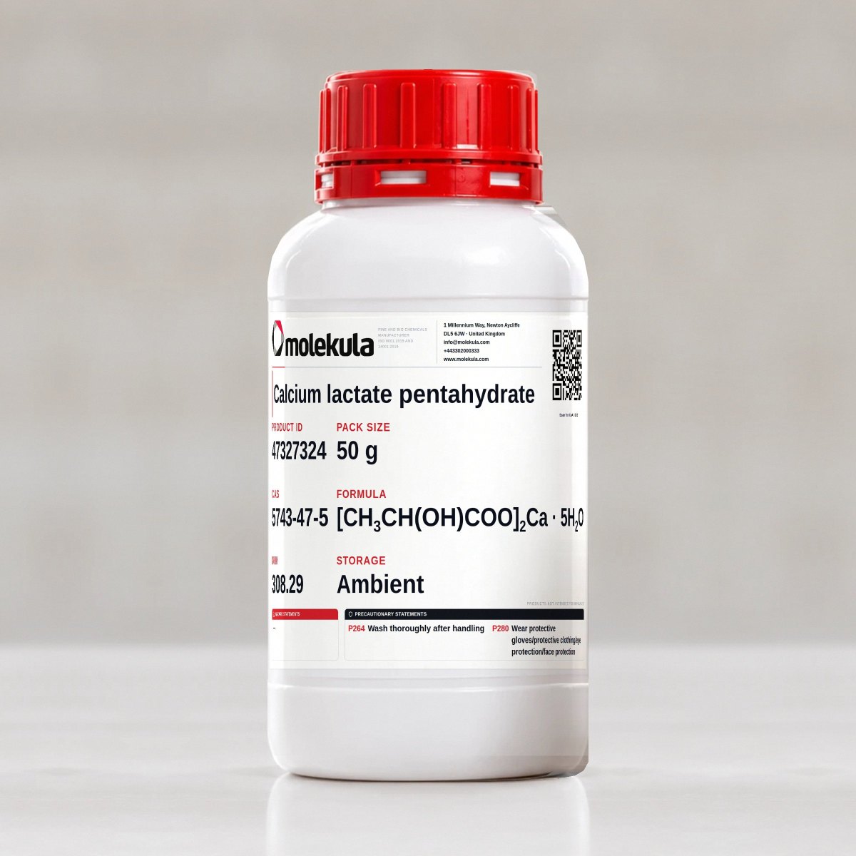 Calcium lactate pentahydrate, 50 g pack
