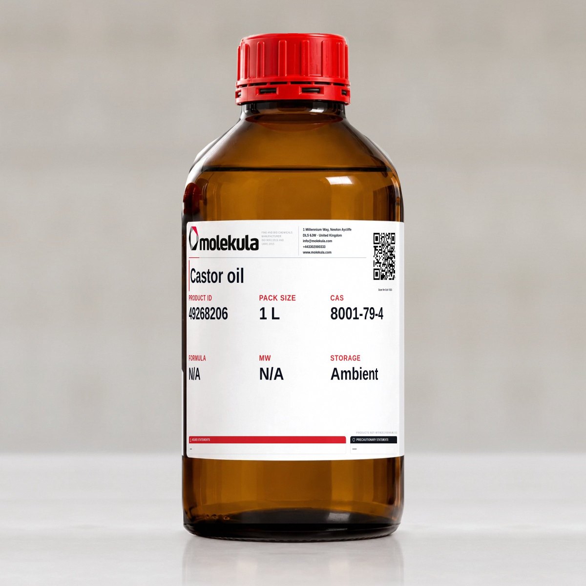 Castor oil, 1 L pack